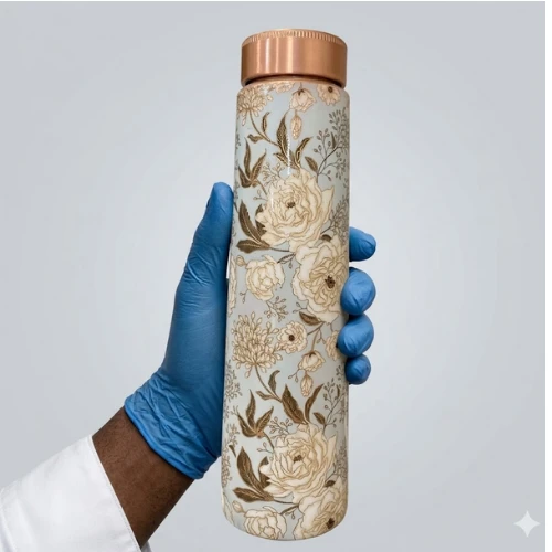 850 ML Floral Copper Wate...
